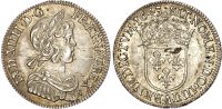 France, Louis XIV (1643-1715), silver 1/4 Ecu à la mèche courte
