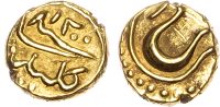 India, Mysore, Tipu Sultan (AH 1197-1213 / 1782-1799 AD), gold Fanam