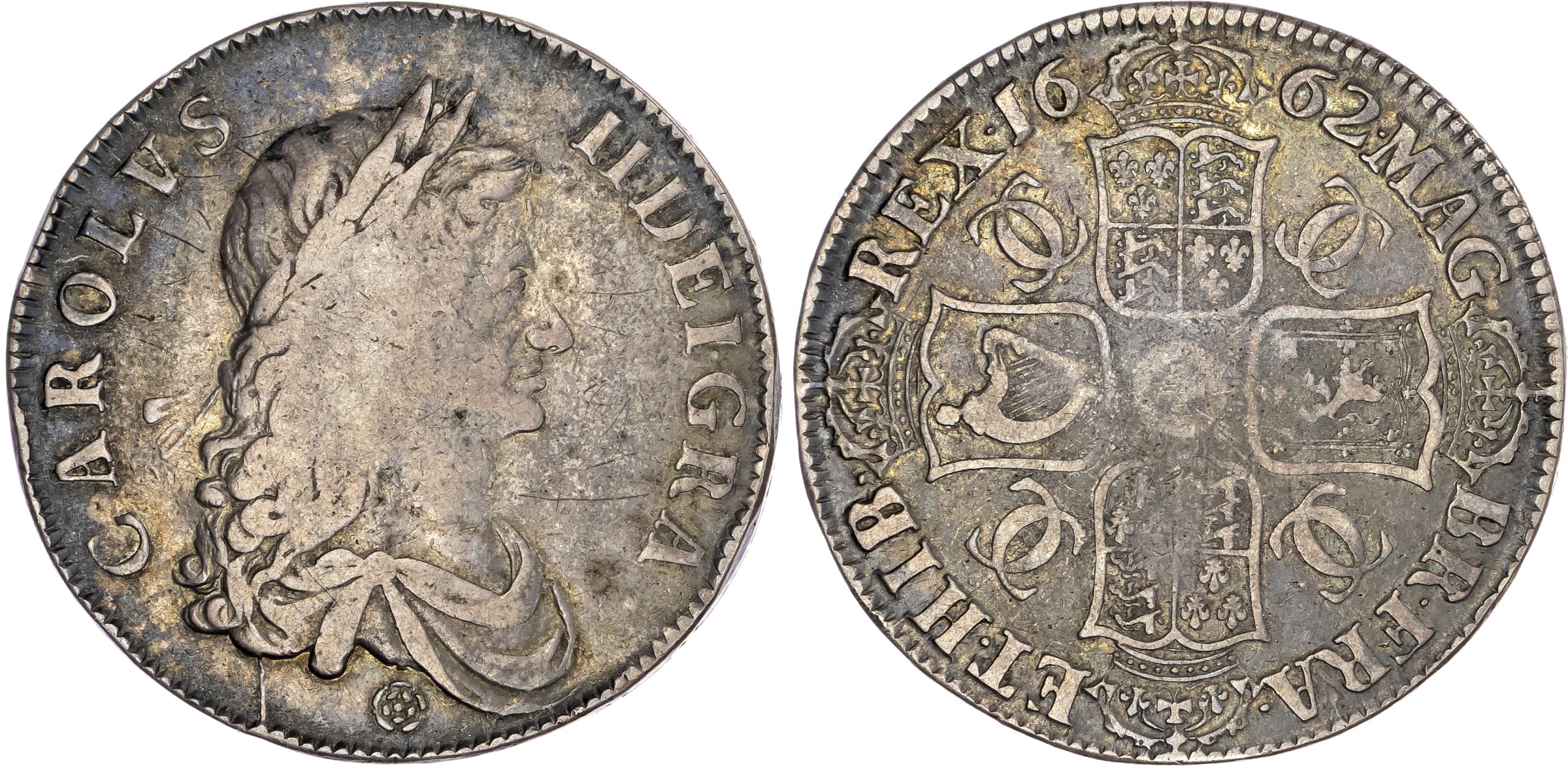 Charles II (1660-1685), Silver Crown, 1662 Charles II (1660-1685), Silver Crown, 1662