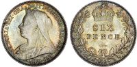 Victoria (1837-1901), Silver Sixpence, 1897