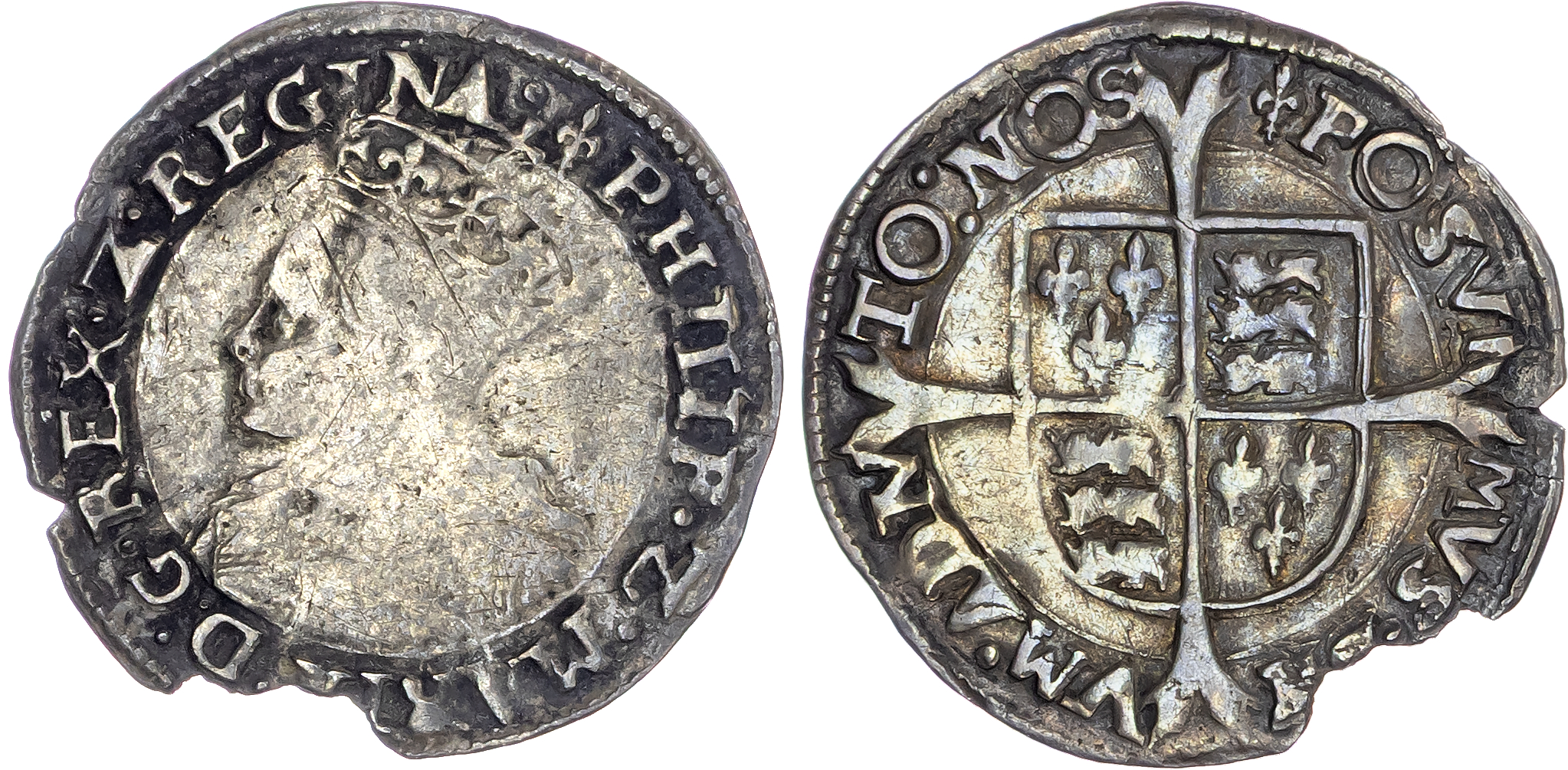 Philip and Mary (1554-1558), Silver Groat, Tower mint Philip and Mary (1554-1558), Silver Groat, Tower mint